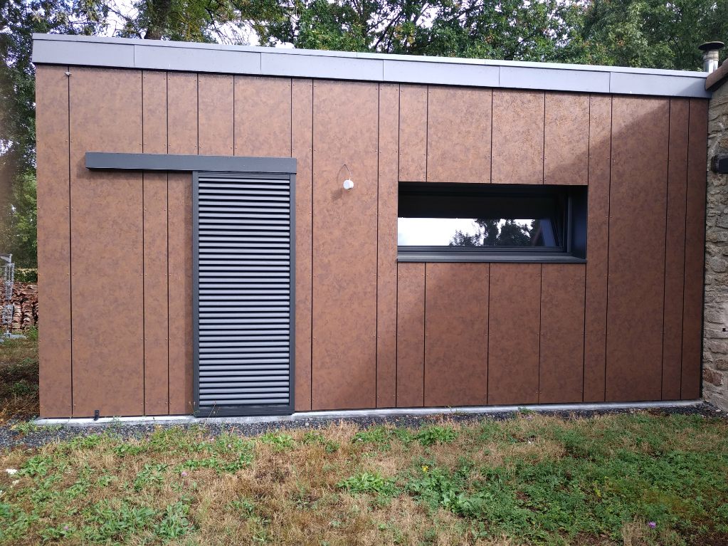 Abc Charpente Charpente Et Menuiserie Interieure En Loire Atlantique 44 EXTENSION BARDAGE PANNEAU FINITION EFFET ROUILLE